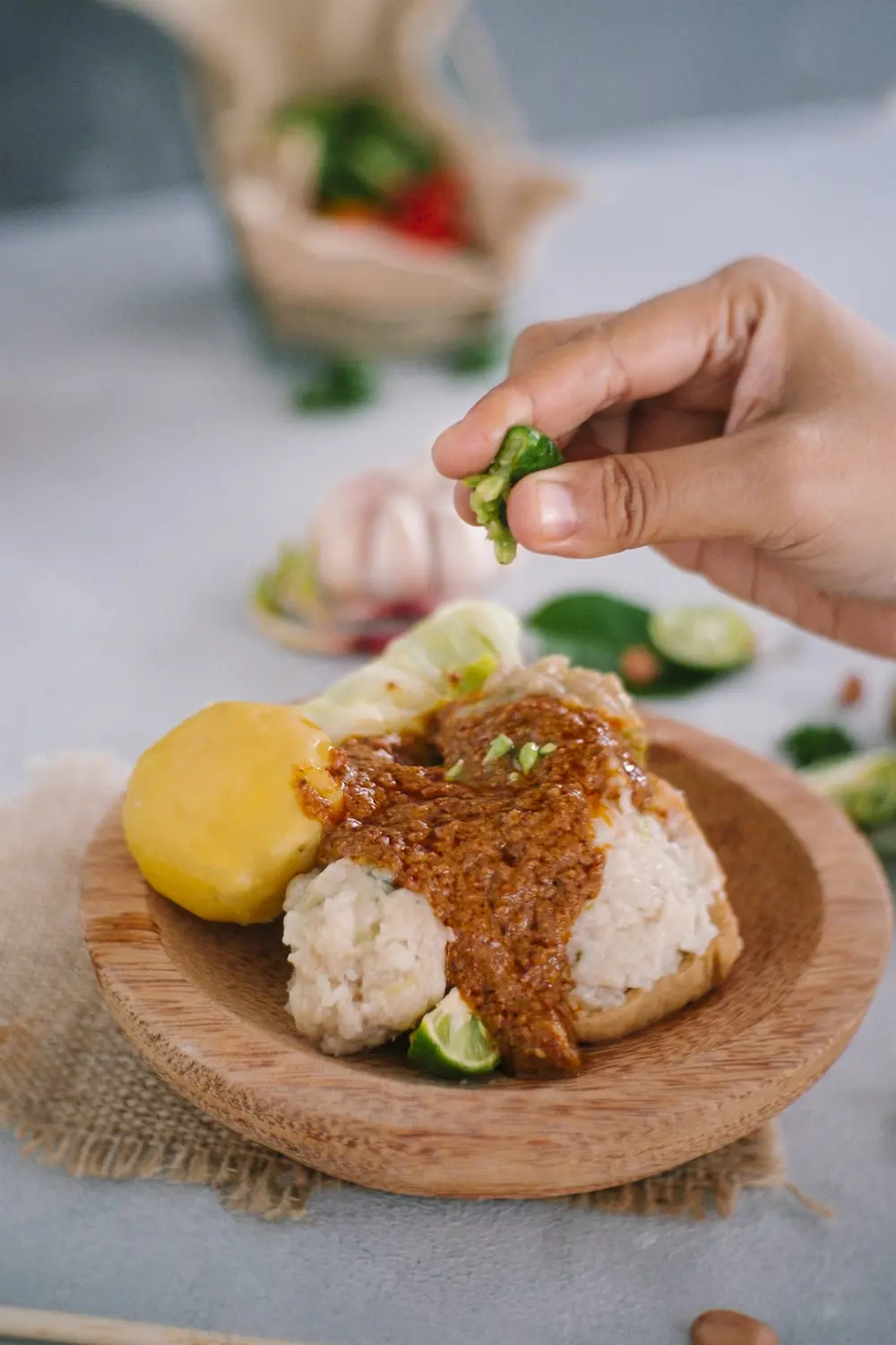 Close-up siomay hangat